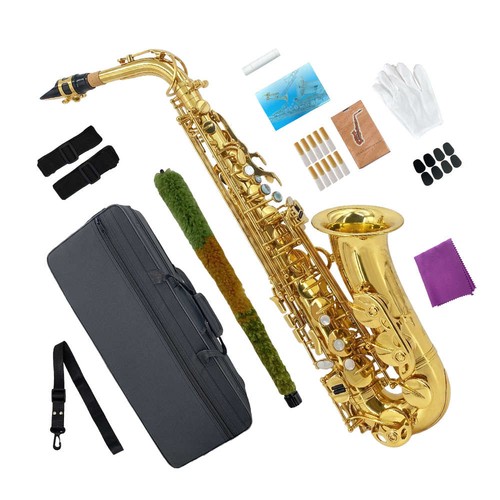 Golden alto saxophone flat - saxophone,